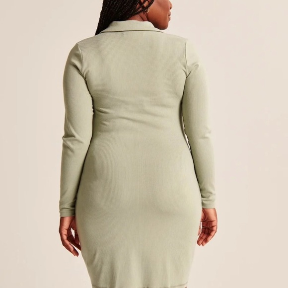 Abercrombie & Fitch Ruched Knit Shirt Dress - Picture 4 of 5